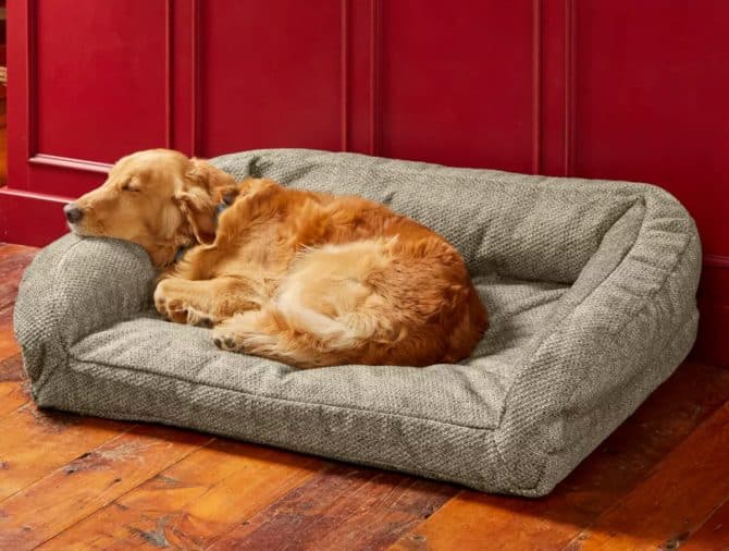 ToughChew Memory Foam Bolster Dog Bed Love Dog