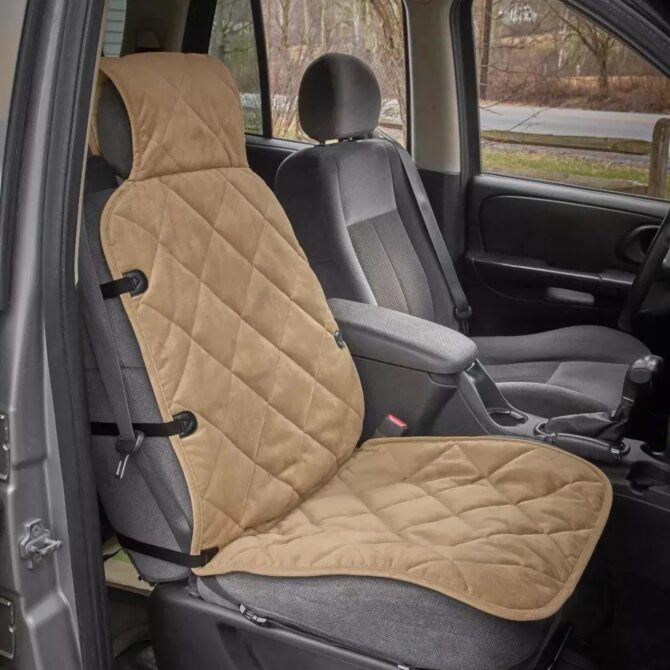 Grip-Tight Quilted Bucket Seat Protector - Love Dog