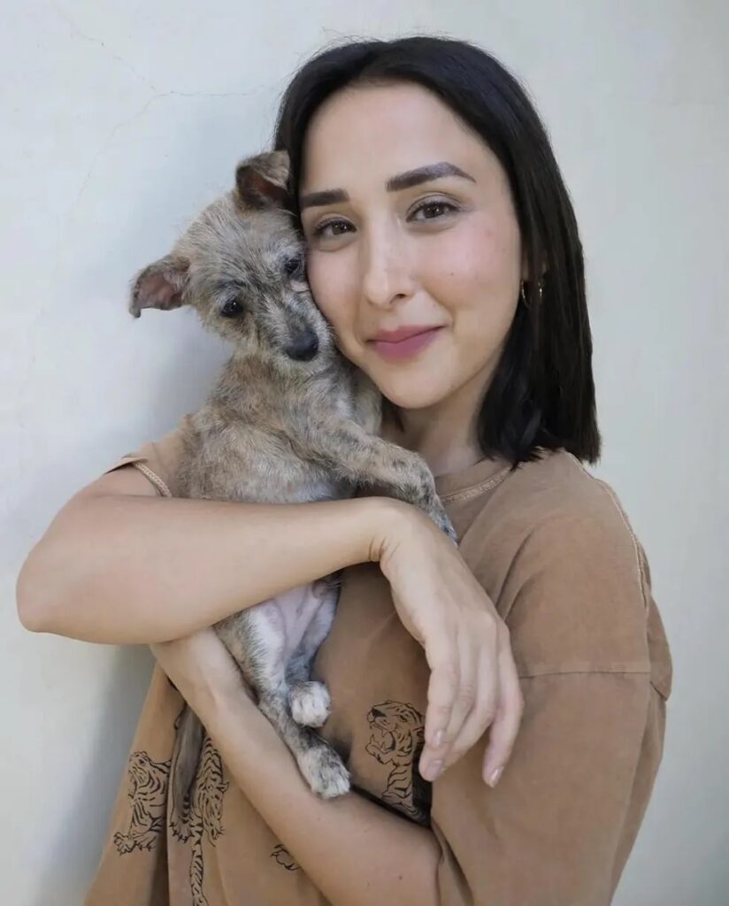 Victoria holding a puppy - Love, Dog